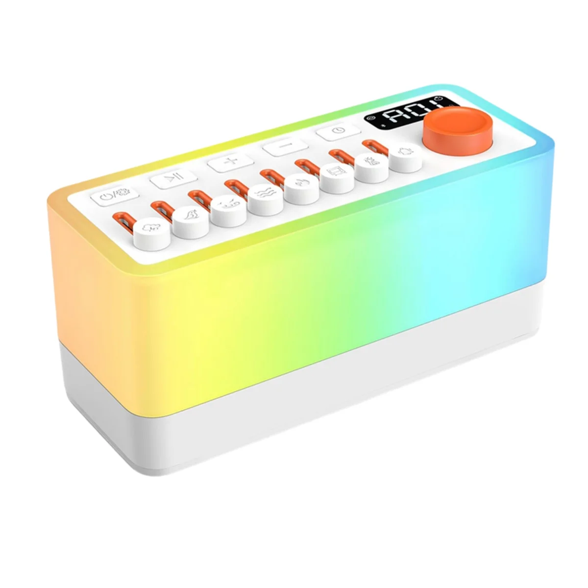 HIHI White Noise Sleep Sound Machine with 8 , Portable Bluetooth Speaker, 12 Colors Night Lights