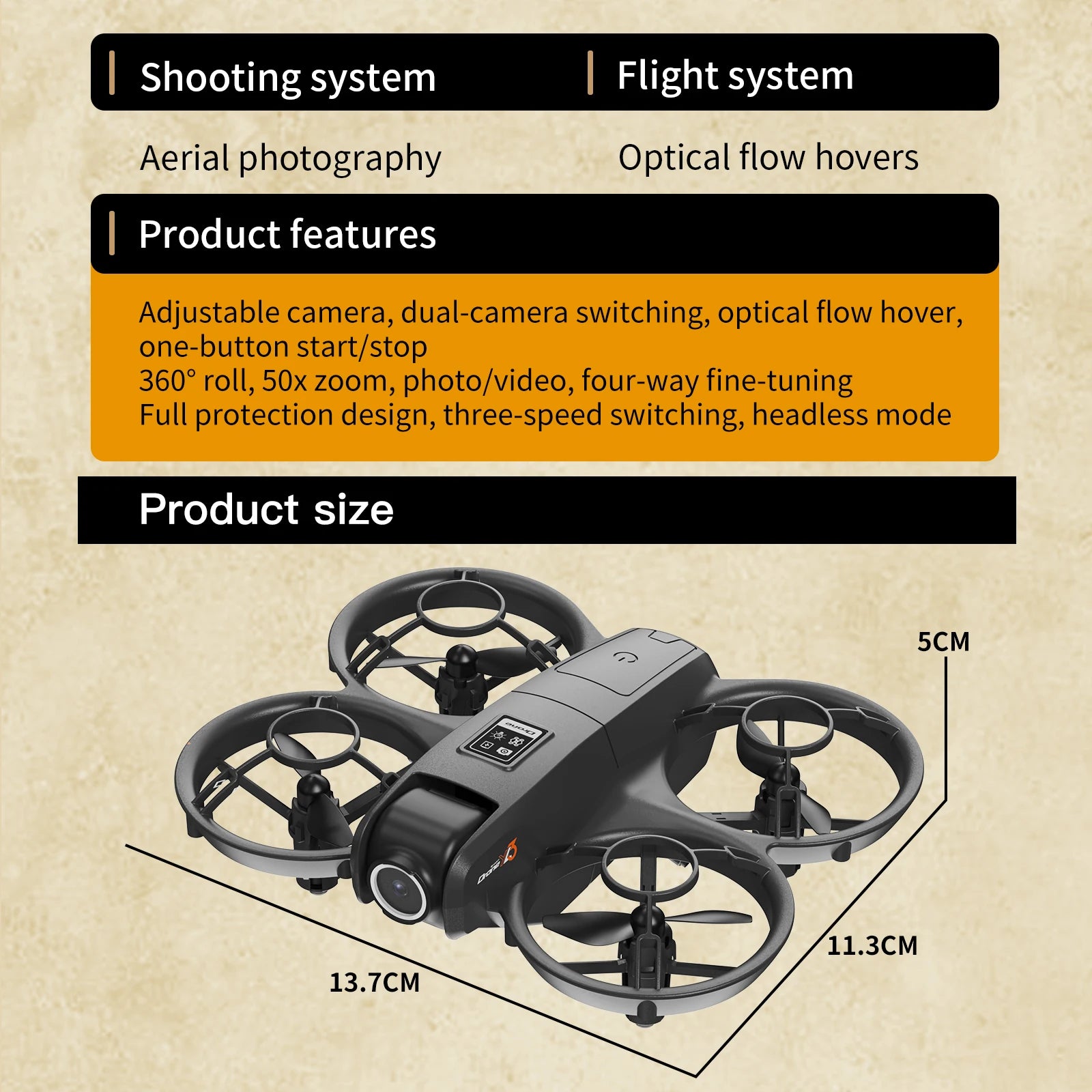 4K Camera Drone for Kids: Foldable Quadcopter with Remote Screen Tidesmit