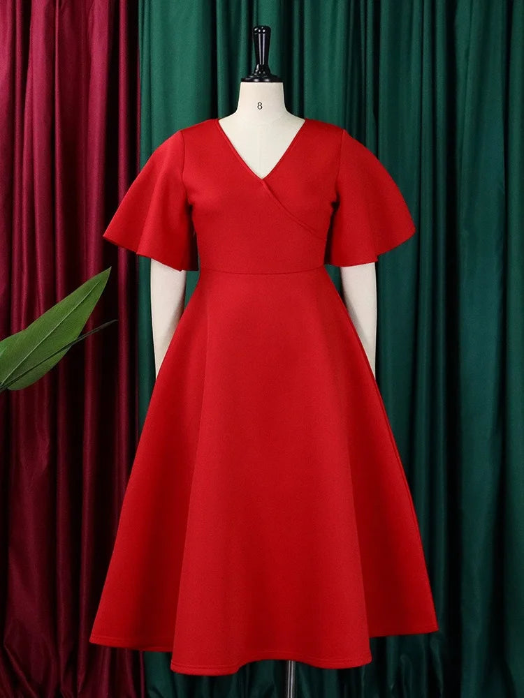 Wmstar Dresses for Women V Neck Elegant Fashion Party Maxi Dress New in Summer Fashion Clothes Wholesale Dropshipping S-3XL