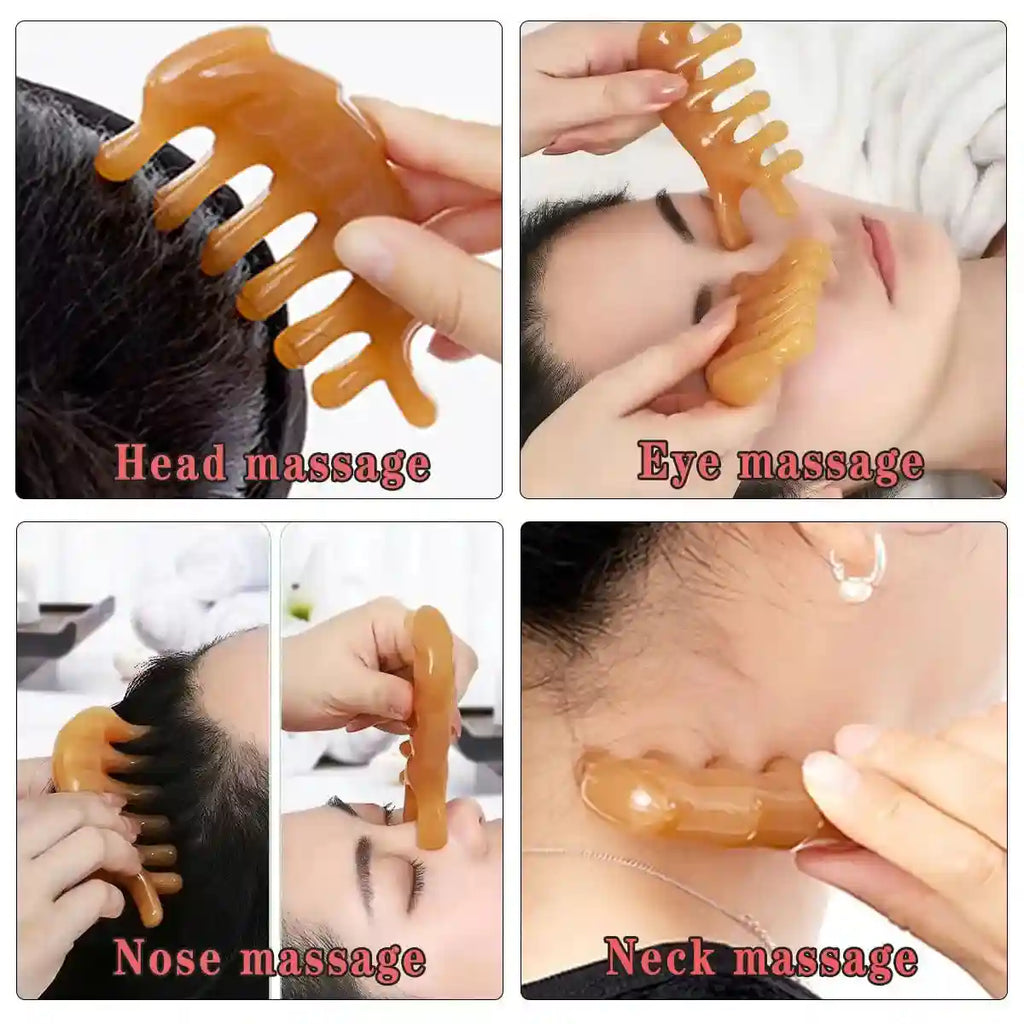Gua Sha Scraping Massage Tool Set - Face & Body Resin Sculpting Eye Massage Instrument Tidesmit