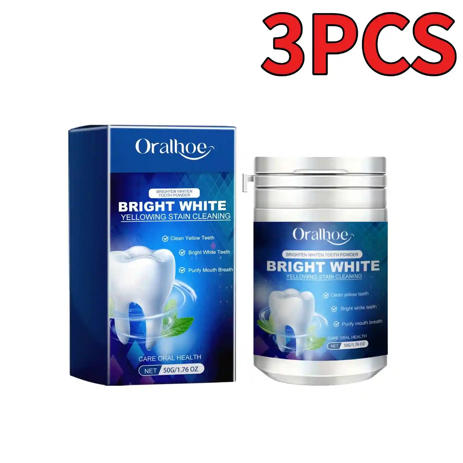 Tidesmit Mint Xylitol Teeth Restoration Powder for whitening, fresh breath, and removing stubborn teeth stains.