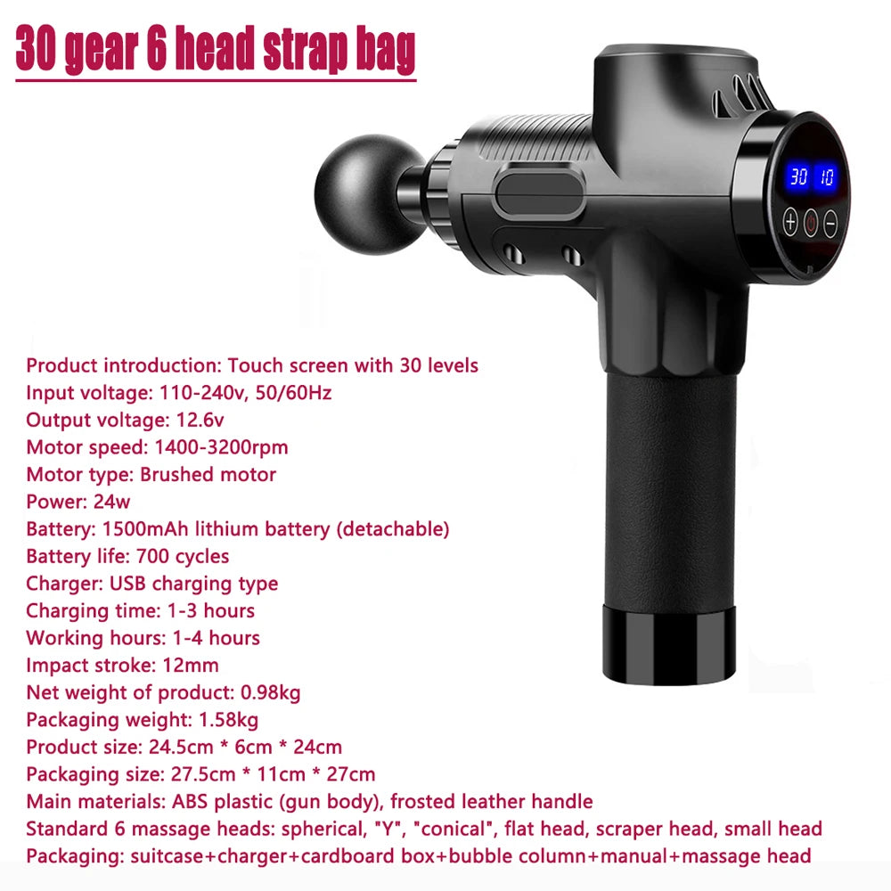 Deep Tissue Massage Gun - Portable Electric Muscle Relief Device Body Shaping Massage Equipment Tidesmit
