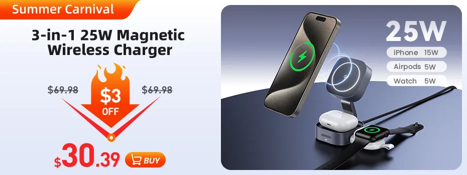 10000mAh Magnetic Portable Charger with Fast PD Power Delivery Tidesmit