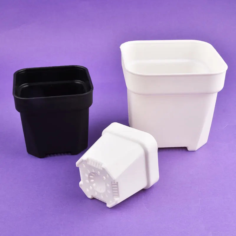 2-5PCS Quality Thicken Flower Pots ，Succulents Plant Square Flowerpots Nursery Grow Container Cactus Pot Planter Garden Supplies