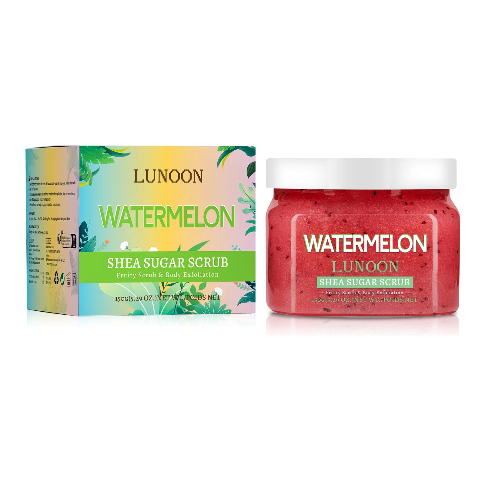 Watermelon Shea Sugar Scrub - 150g Natural Exfoliating Body Glow Scrubs Treatments 150g 3 Tidesmit