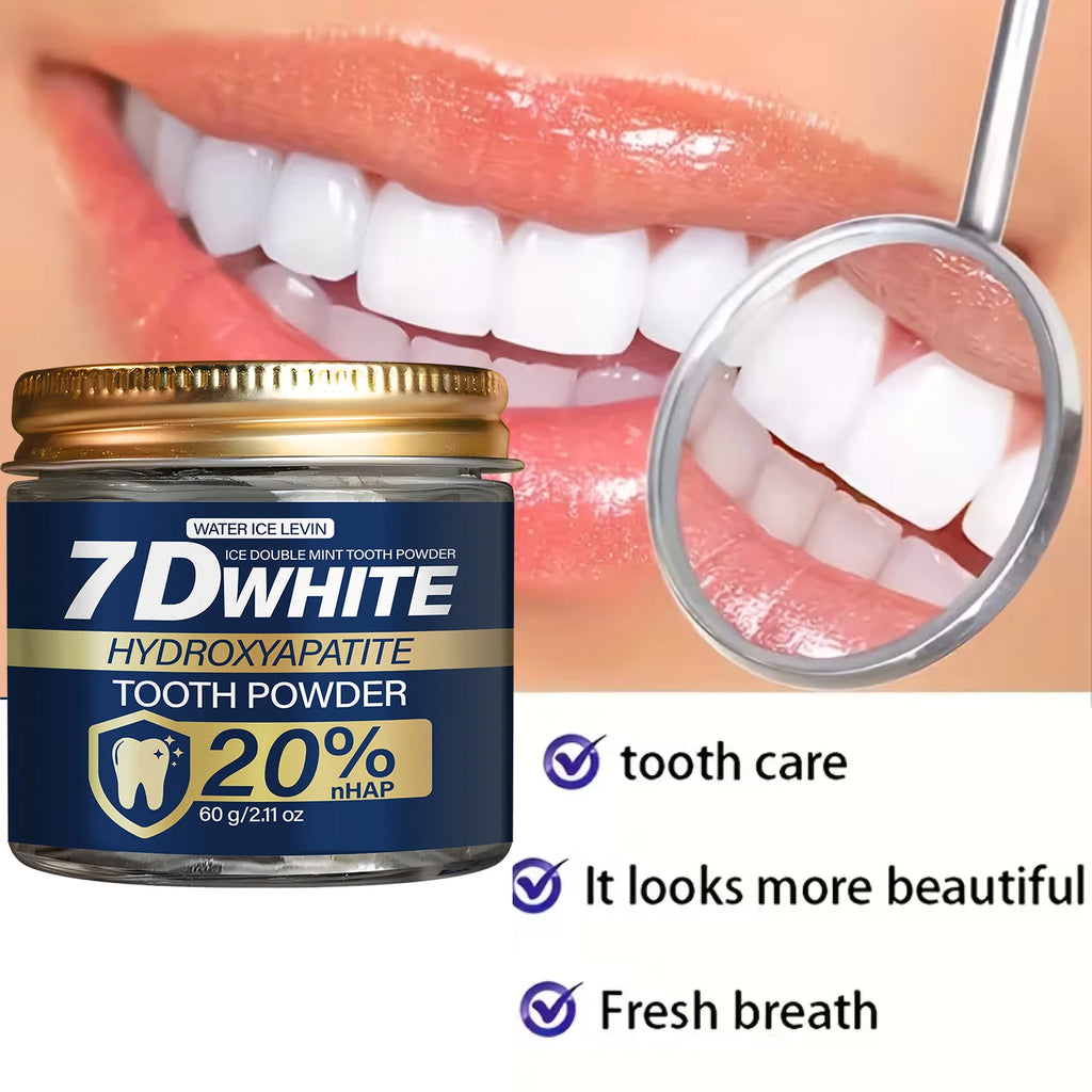 Tidesmit Hydroxyapatite tooth powder 60g with charcoal and double mint for natural teeth whitening.