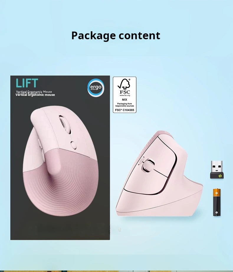 Lift Ergonomic Bluetooth Wireless Mouse Vertical Mouse Small Mouse Business Office 3 Devices Switch In Seconds