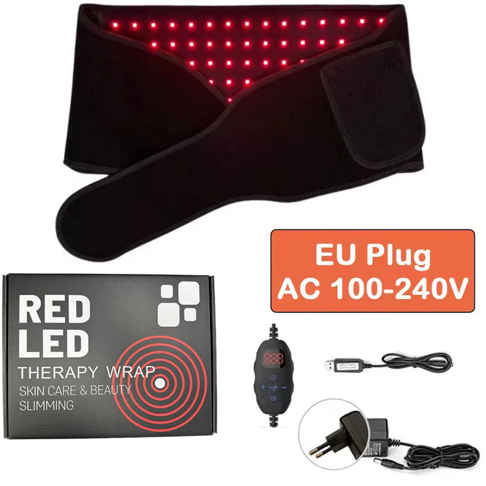 NEW Red ＆Infrared Light Therapy Belt 850nm 660nm LED Beauty Devices fo Wrap Burn Fat Face Wrap Slimming Waist Heat Pad Full Body