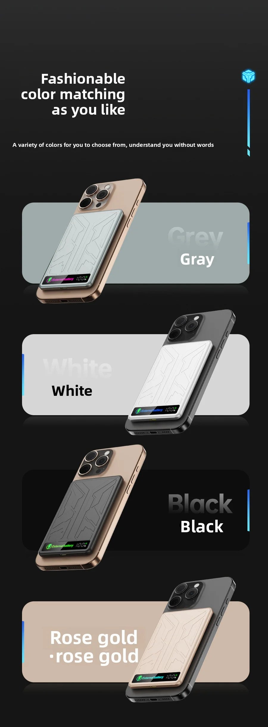 Tidesmit Magnetic Wireless Portable Charger - 10000mAh PD 20W Fast Charging Tidesmit