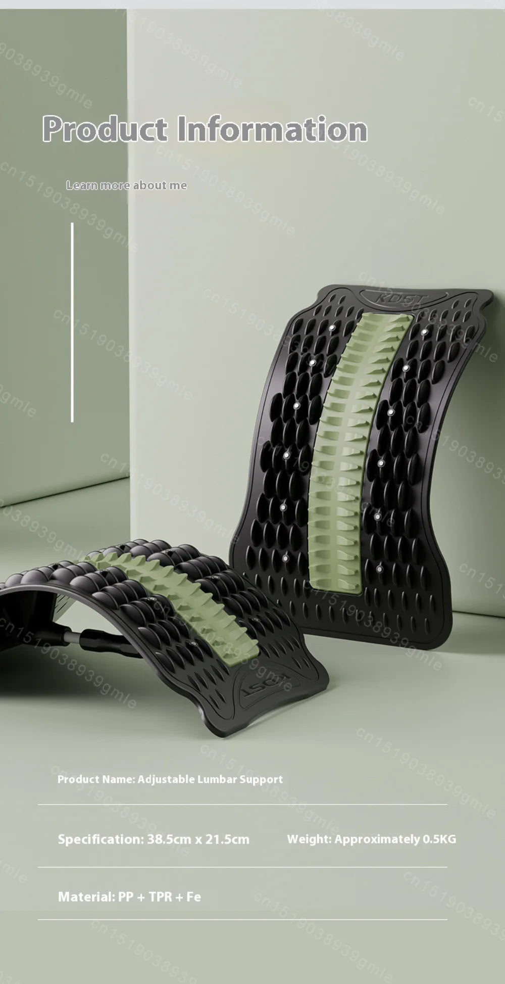 Back Stretcher for Lumbar Pain Relief with 12 Magnetic Acupressure Points Relaxation Treatment Tidesmit