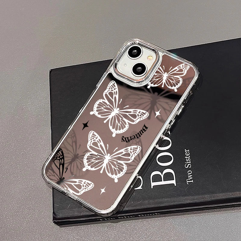 Mirror Phone Case for iPhone 16 Pro Max - Shock-Absorbing Blue Silver Finish SMTWQ061013 Tidesmit