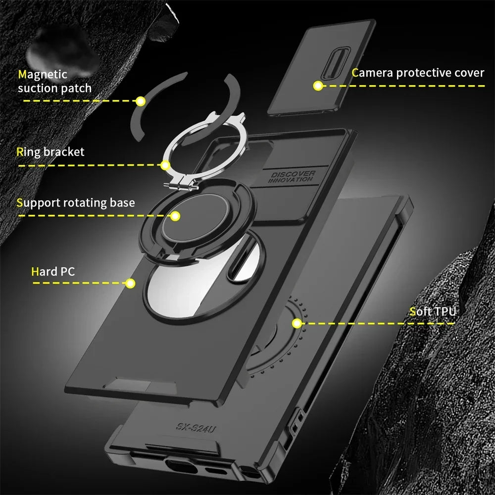 Samsung Galaxy S25 Magnetic Case with Camera Cover - Slim Fit Protection Tidesmit