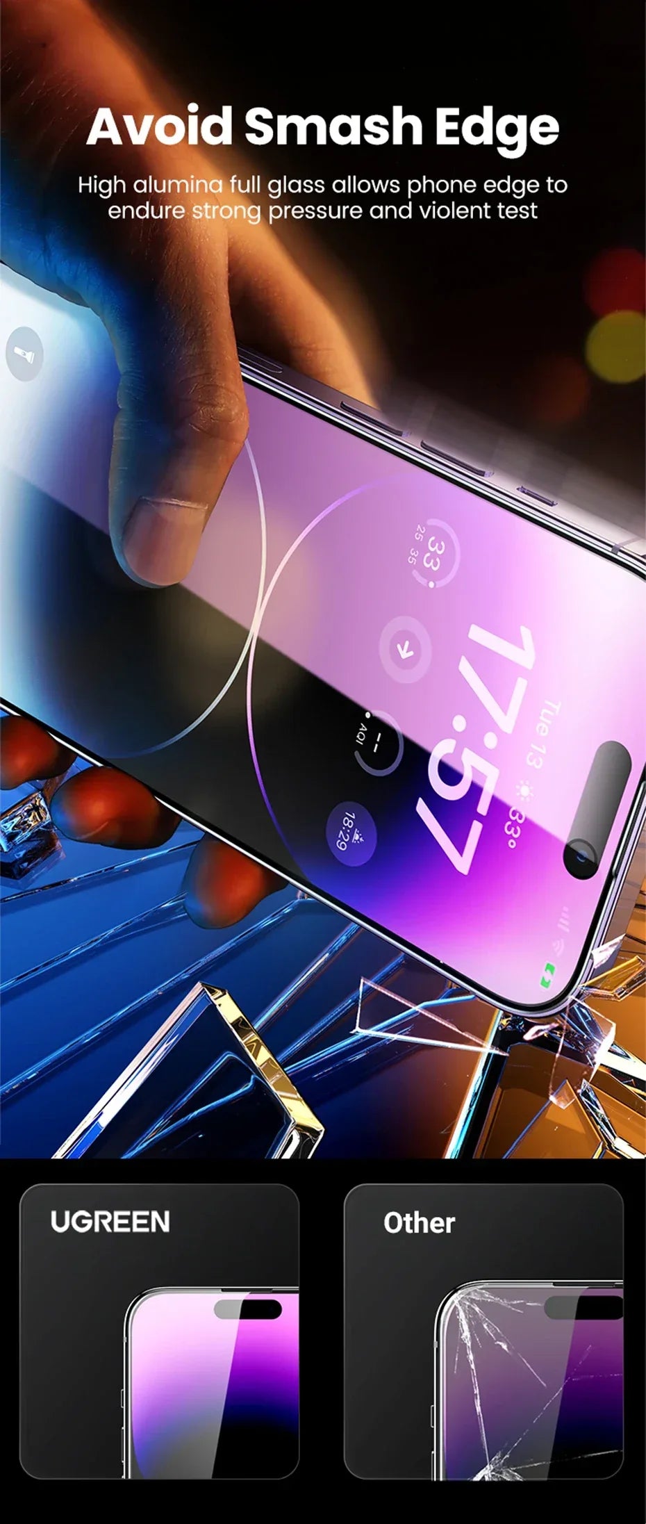 iPhone 14 Pro Max Screen Protector - 9H Tempered Glass 2 Pack by Tidesmit Tidesmit
