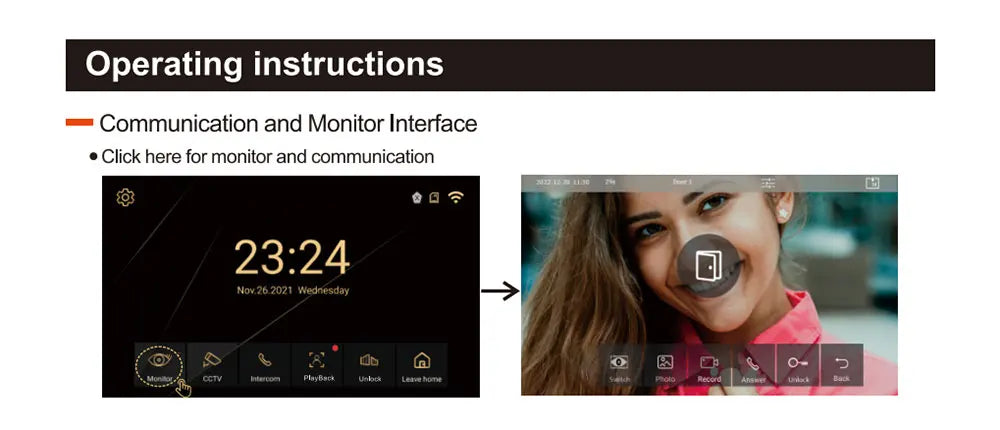 WiFi Video Doorbell System 4 Wire 10inch 1080P Doorphone Fingerprint Password Door Camera Video Intercom W/ Electric Strike Lock