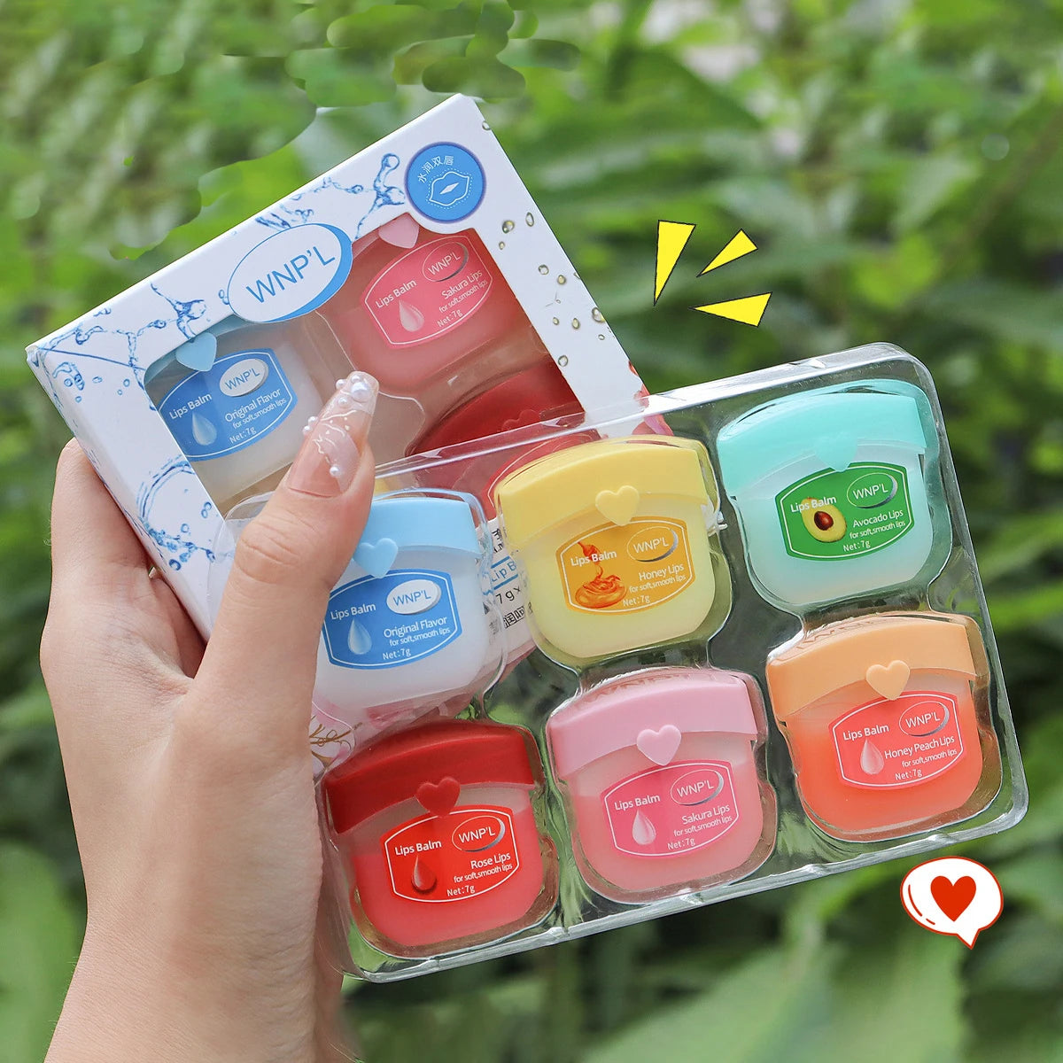 Moisturizing Lip Balm Set - Natural Plant-Based Lip Care (4-8pcs) Lip Care 6pcs Tidesmit