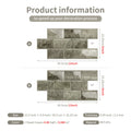 Ceramic tile sticker strip product information card with gray stone texture diagram