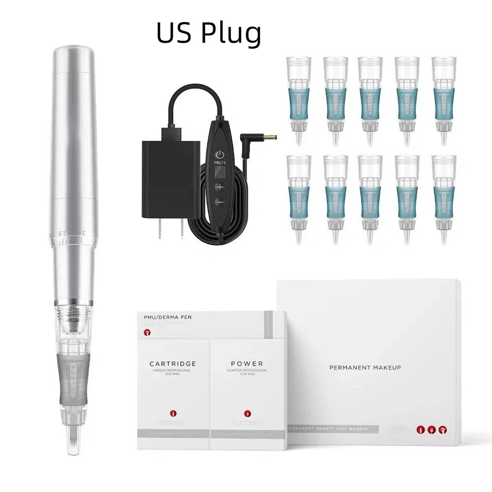 Professional PMU Machine for Eyebrows and Lips | Tidesmit Pen Permanent Makeup Machines US Plug Sliver China Mainland