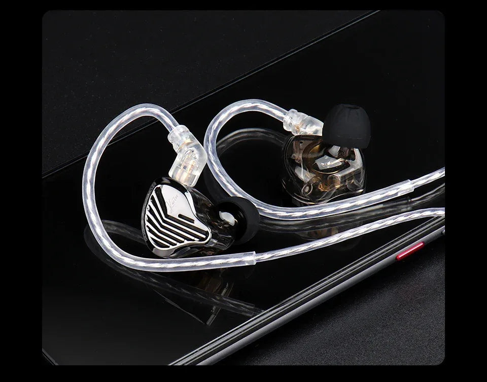 GK KUNTEN Dynamic Drive Headphones HIFI Heavy Bass Earbuds Sports Metal Headphones Detachable Headphones 2PIN KZ Zenith EDX Tidesmit