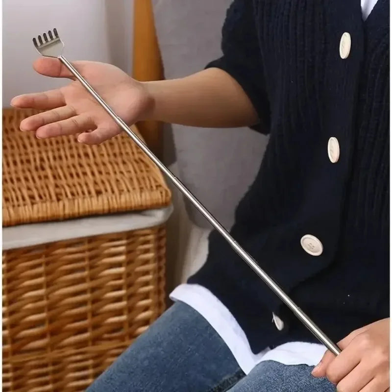 Telescopic Back Scratcher Pen: Portable Stainless Steel Massager Body Shaping Massage Equipment Tidesmit