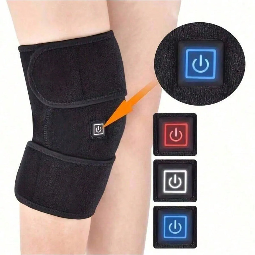 Electric Heating Knee Pad – Rechargeable Heat Therapy Support Black Body Shaping Massage Equipment Tidesmit