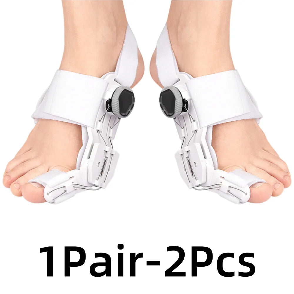 Bunion Corrector Adjustable Toe Straightener for Foot Pain Relief Relaxation Treatment White-2Pcs Tidesmit