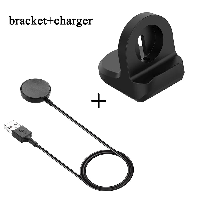 Samsung Galaxy Watch Wireless Charger – Fast Magnetic USB-C Cable Cable-Black Bracket Tidesmit