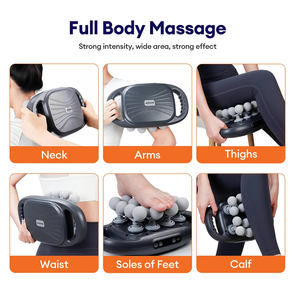 Deep Tissue Massage Gun Grey - 16 Head Portable Muscle Recovery Tool Relaxation Treatment Tidesmit
