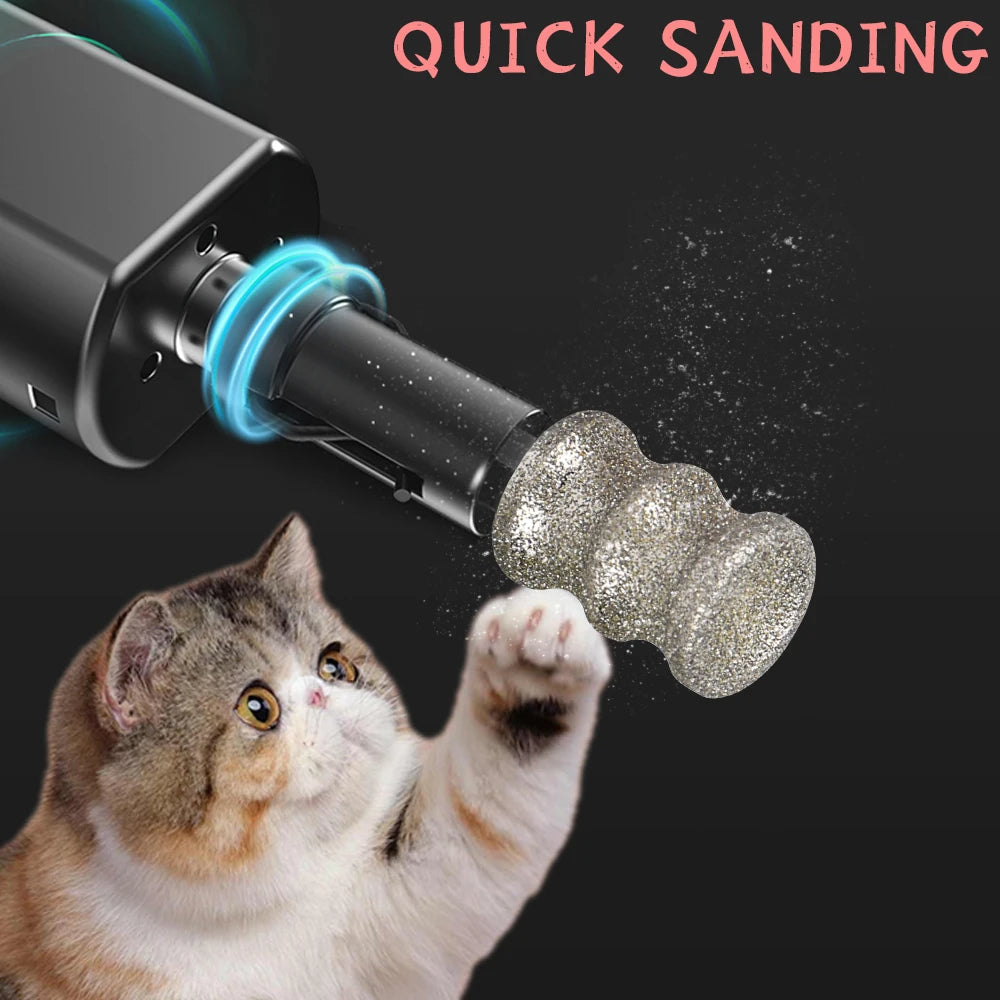 2-pack diamond-grit replacement grinding heads for electric dog & cat nail polishers for fast, safe pet paw grooming.