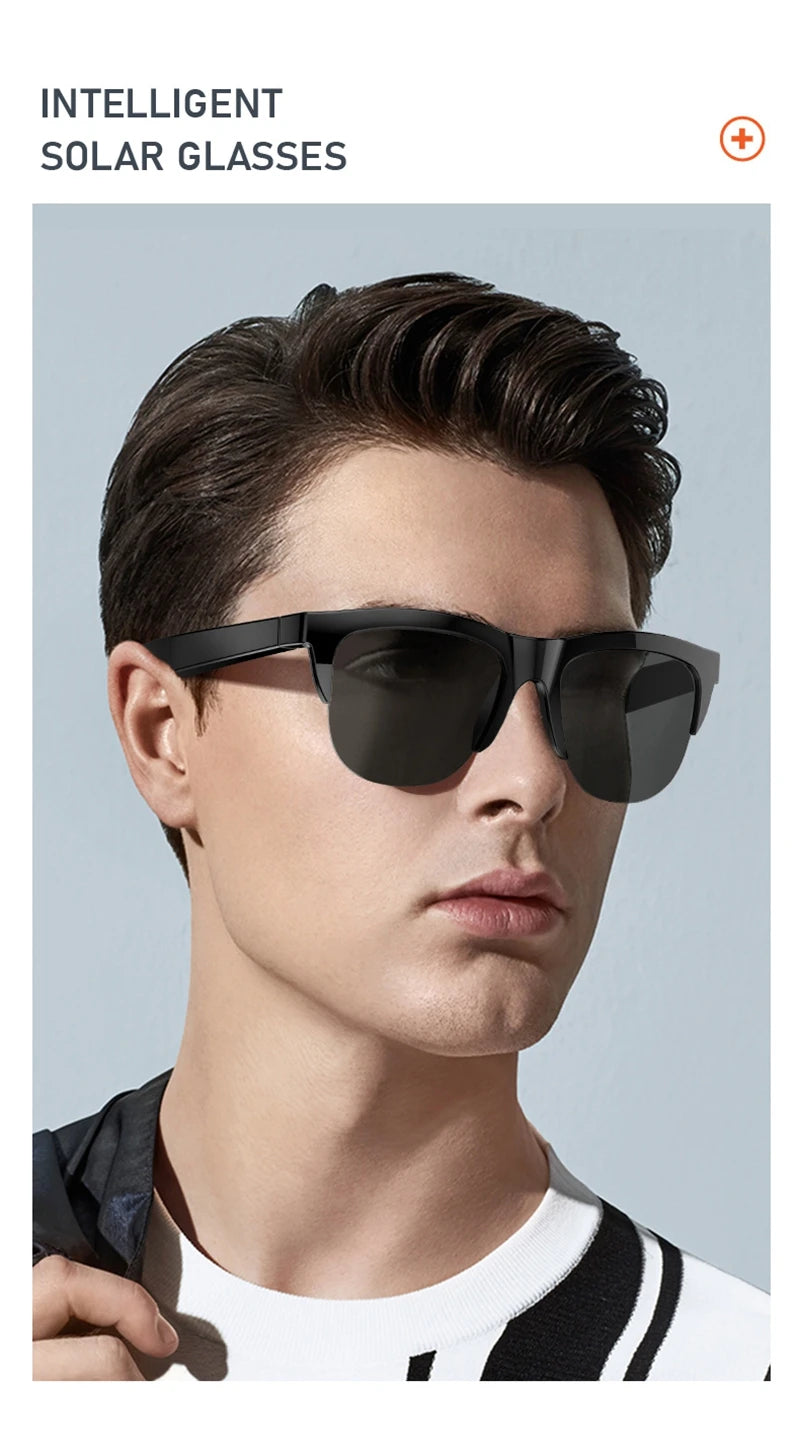 Bluetooth Smart Glasses with Spatial Audio - Black Matte Finish Tidesmit