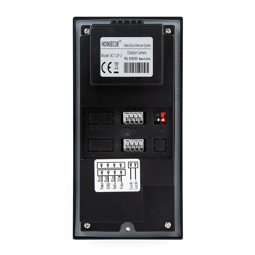 XC112F-2 HD Waterproof Doorbell Camera with 2 Call Buttons for XSL 4 Wire 1080P Video Door Phone Intercom Home Security 2 Flats