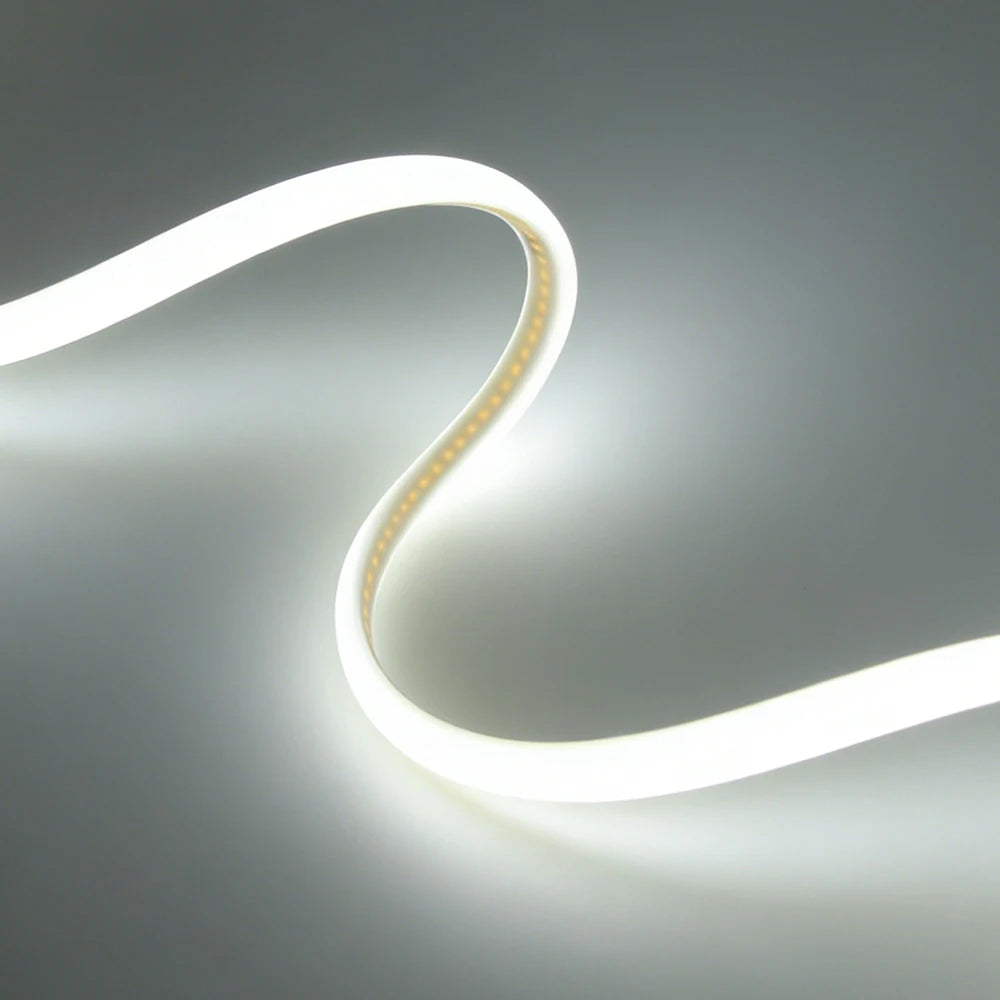 Dimmable 220V COB LED Neon Strip Light 4key Controller EU Plug Flex Tube 3000K 4000K 6000K for Staircase Bar Counter Lighting