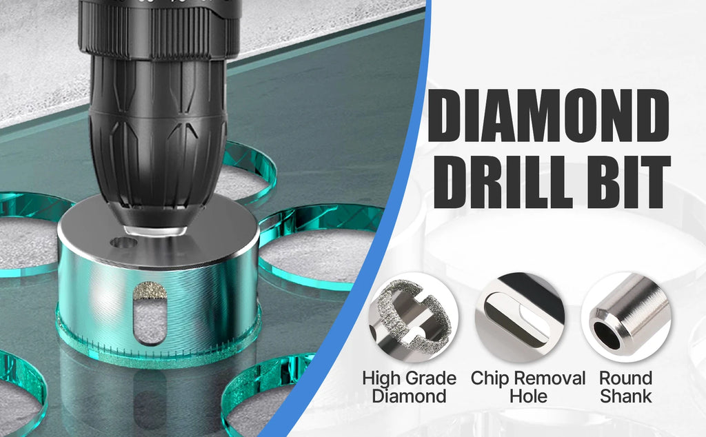 High Quality 1PC 3-200mm Tile Drill Bit Diamond Coated Tile Marble Glass Ceramic Hole Saw Drilling Bits Power Tools Accessories