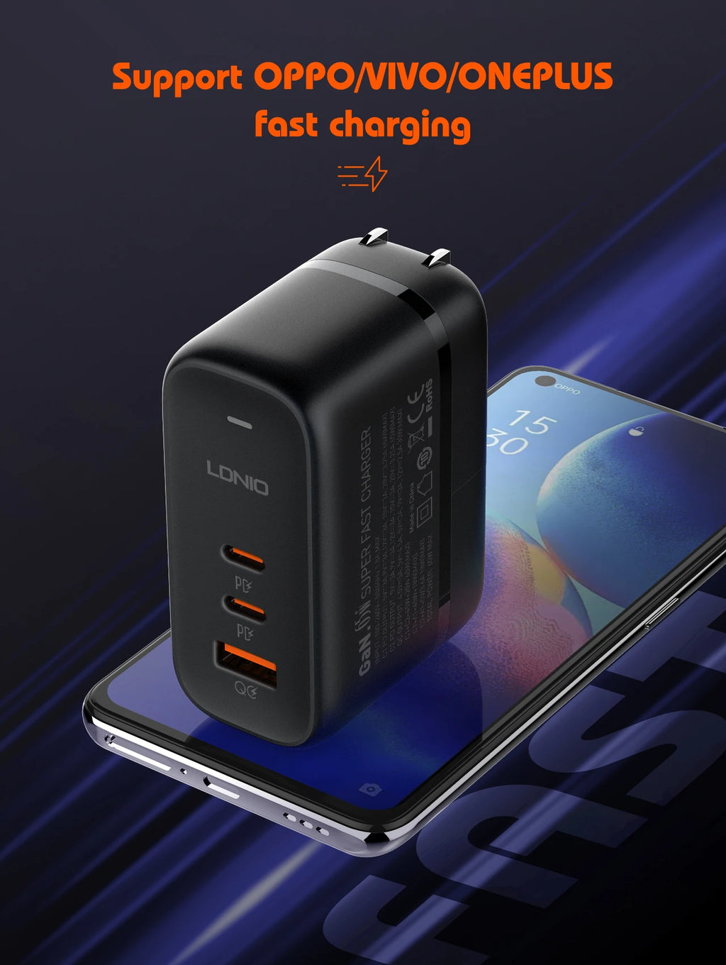 140W GaN USB C Charging Station - 6 Port Fast Desktop Wall Hub Tidesmit