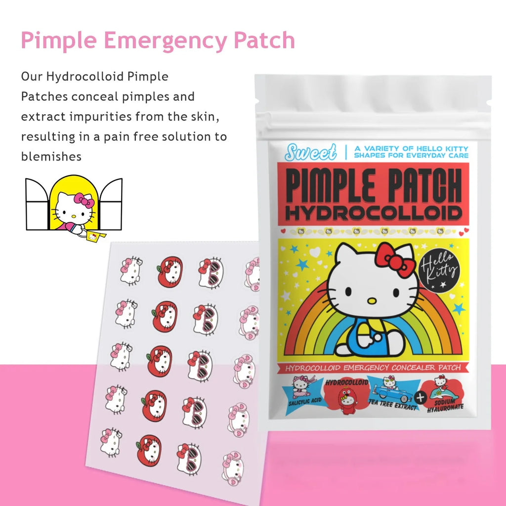 150PCS Hello Kitty Cute Face Stickers, Hydrocolloid Pimple Patches for Invisible Blemish Concealing