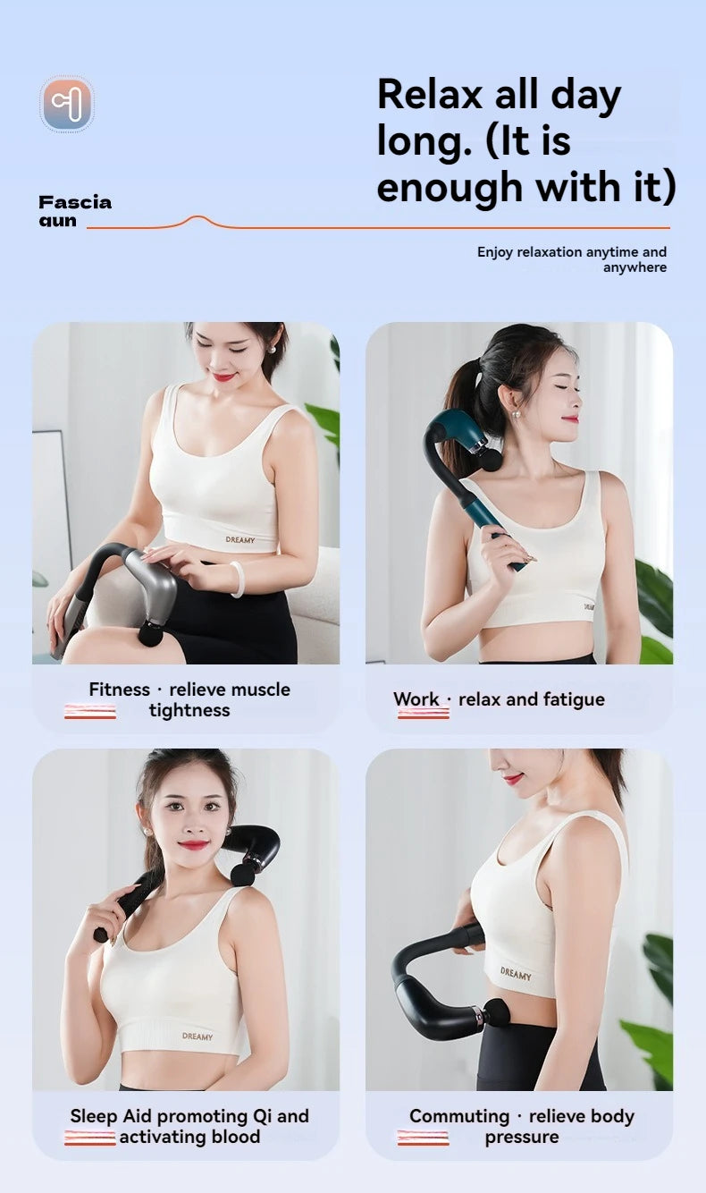 Portable Massage Gun: Deep Tissue Percussion Tool for Muscle Recovery Relaxation Treatment Tidesmit