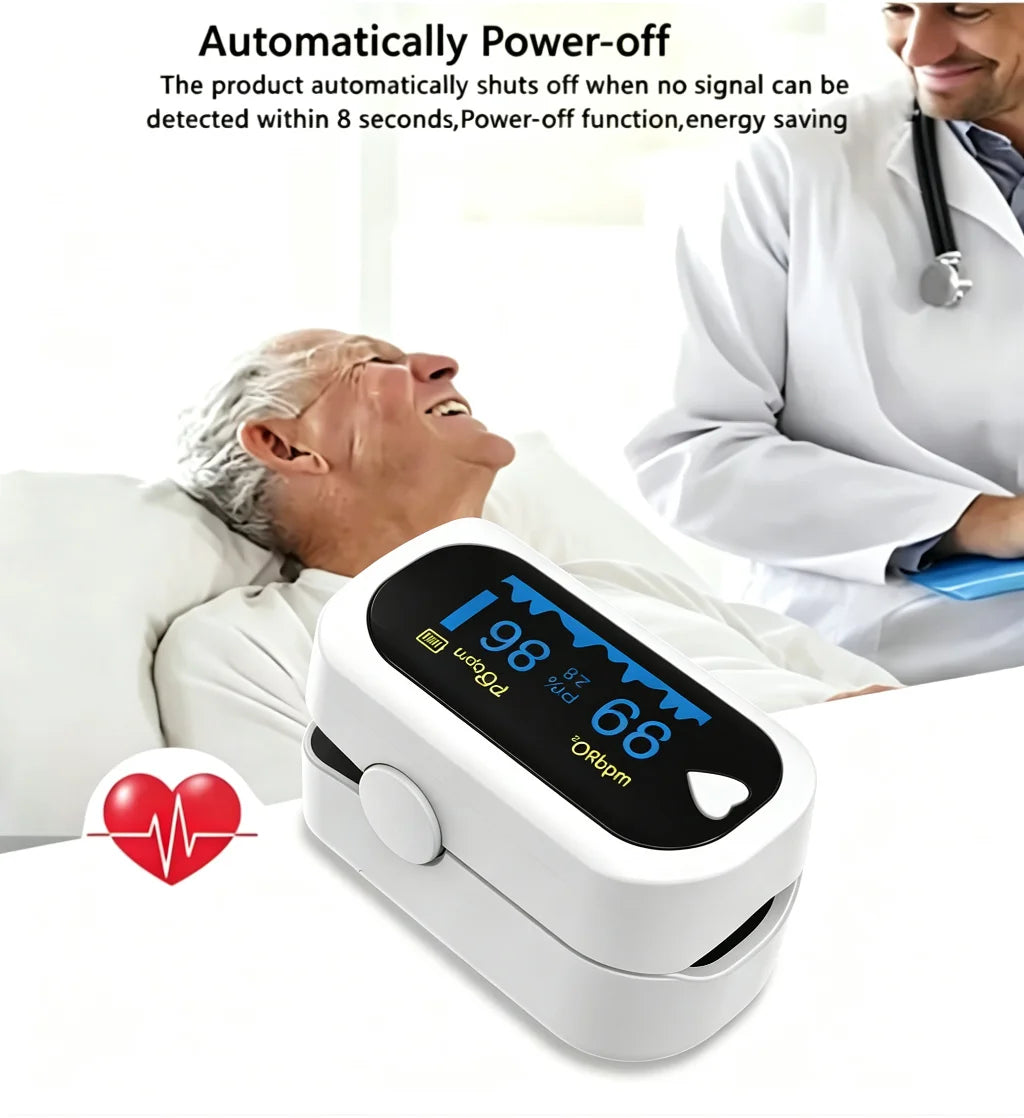 Oximeter Portable Fingertip Pulse Blood Oxygen Saturation Monitor With TFT Display Fingertip Oximeter Testing SpO2 Health Care