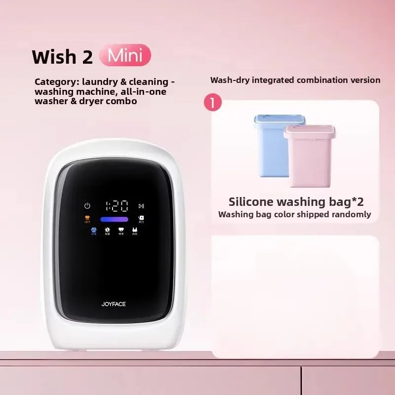 Tidesmit JOYFACE 2Mini 220V portable washing machine with automatic underwear laundry drying cycle side profile view