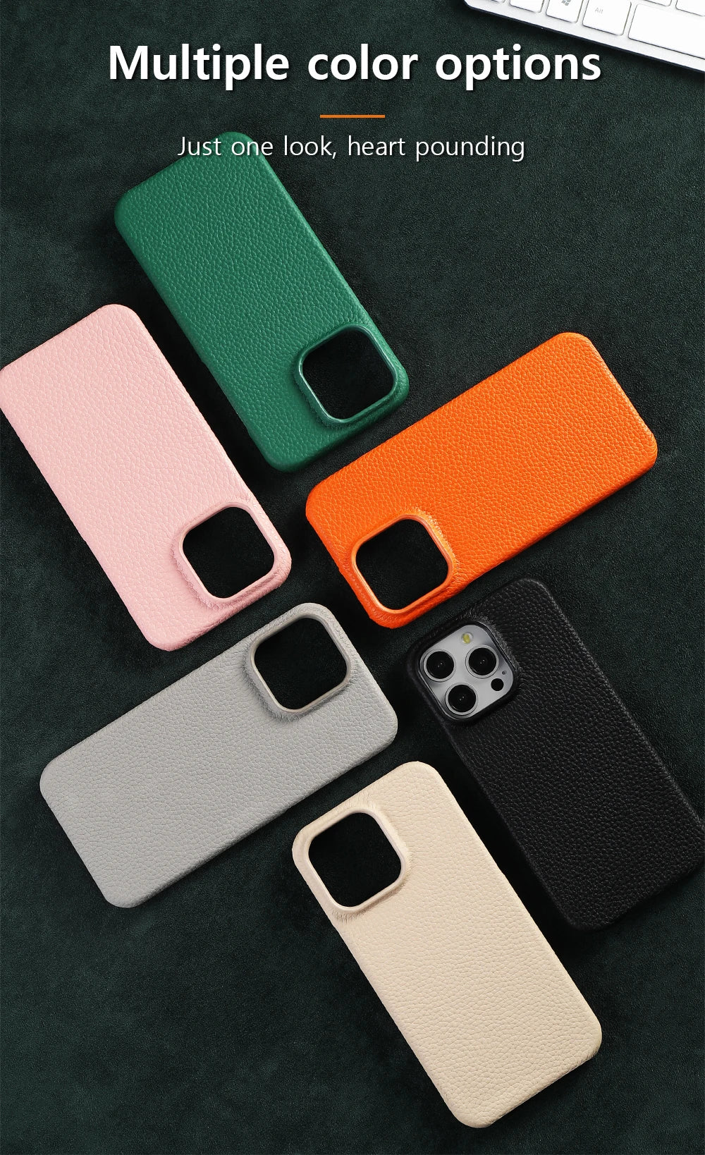 iPhone 16 Pro Max Genuine Leather Case | Slim Shock-Absorbing Cover Tidesmit