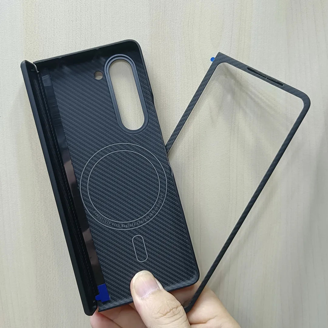 Samsung Galaxy Z Fold 6 Carbon Fiber Case - Slim Military-Grade Cover Kit 2 Tidesmit