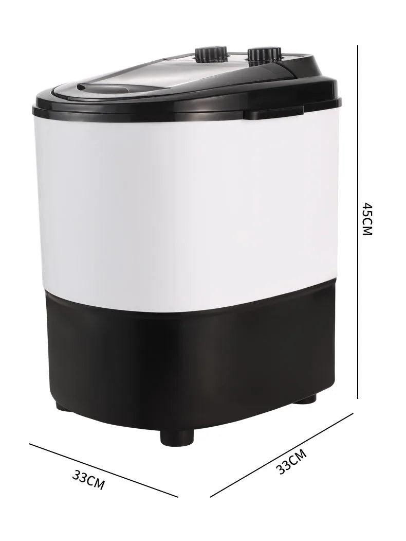 Tidesmit 4.5kg mini shoe and underwear washing machine with dehydration feature, side profile view, model 18