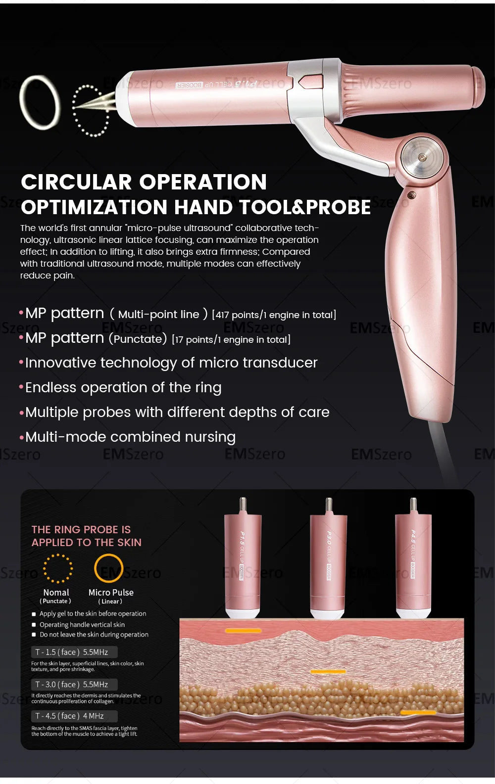 12D HIFU Face Lifting Machine - Professional Skin Firming Device Body Shaping Massage Equipment Tidesmit