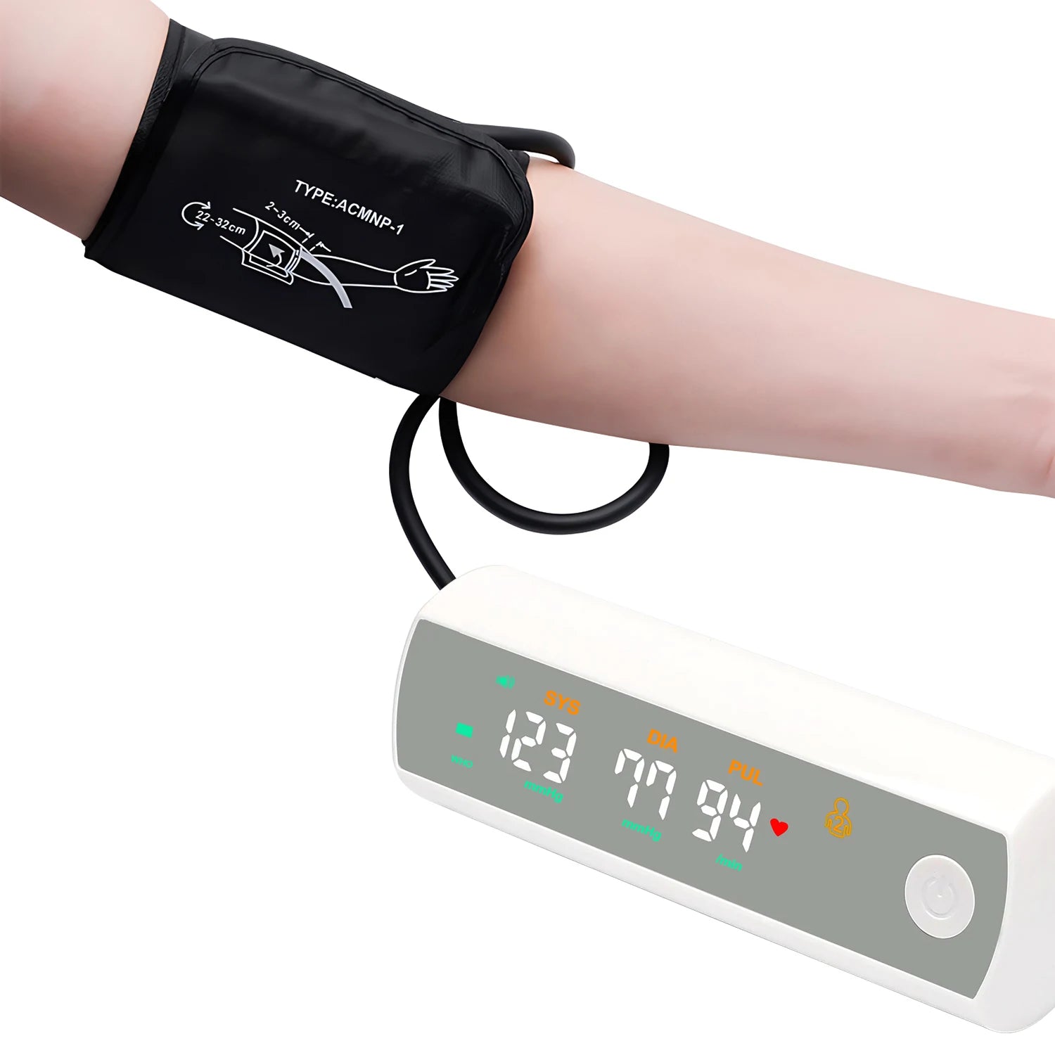 Rechargeable Battery Digitization Russian Voice LCD Large Screen Sphygmomanometer Arm Blood Pressure Monitor Tonometer