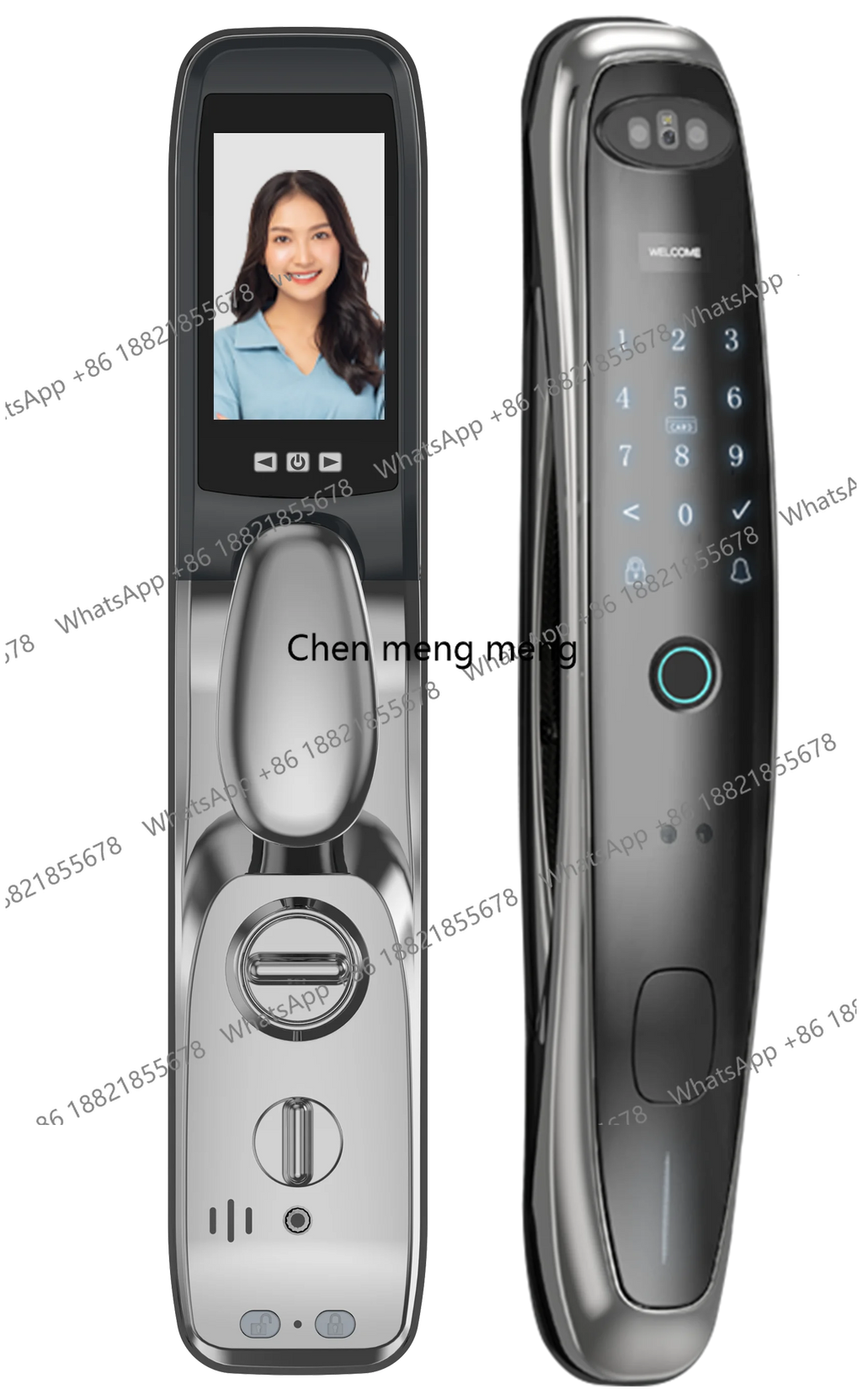 WiFi Camera Smart Lock 3D Face Recognition Digital Fingerprint Electronic Tuya Smart Door Lock APP/Key/Card