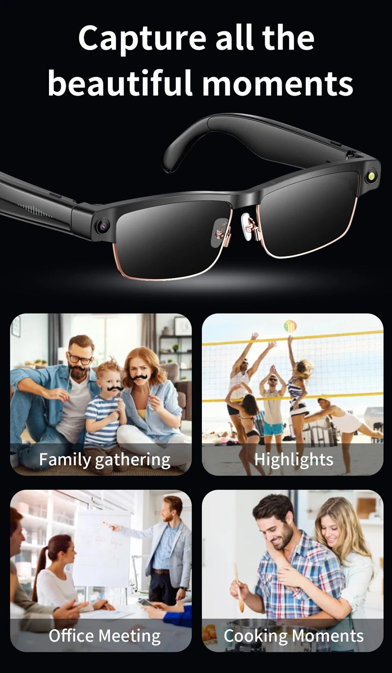 AI Smart Glasses with Bluetooth Audio & Translation | Tidesmit Tidesmit