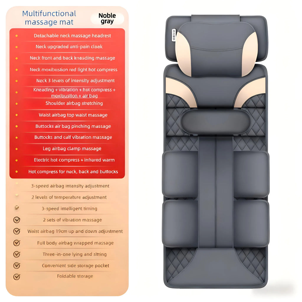 Electric Full Body Massage Bed with Heat Therapy | Tidesmit Massage Chairs Grey China Mainland Tidesmit