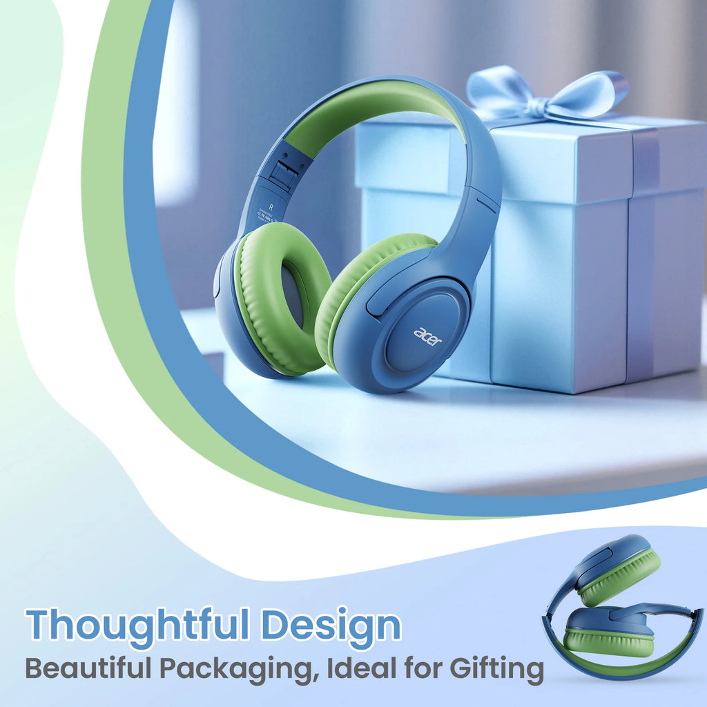 Kids Wired Headphones with Volume Limiting – Foldable Stereo Audio Tidesmit