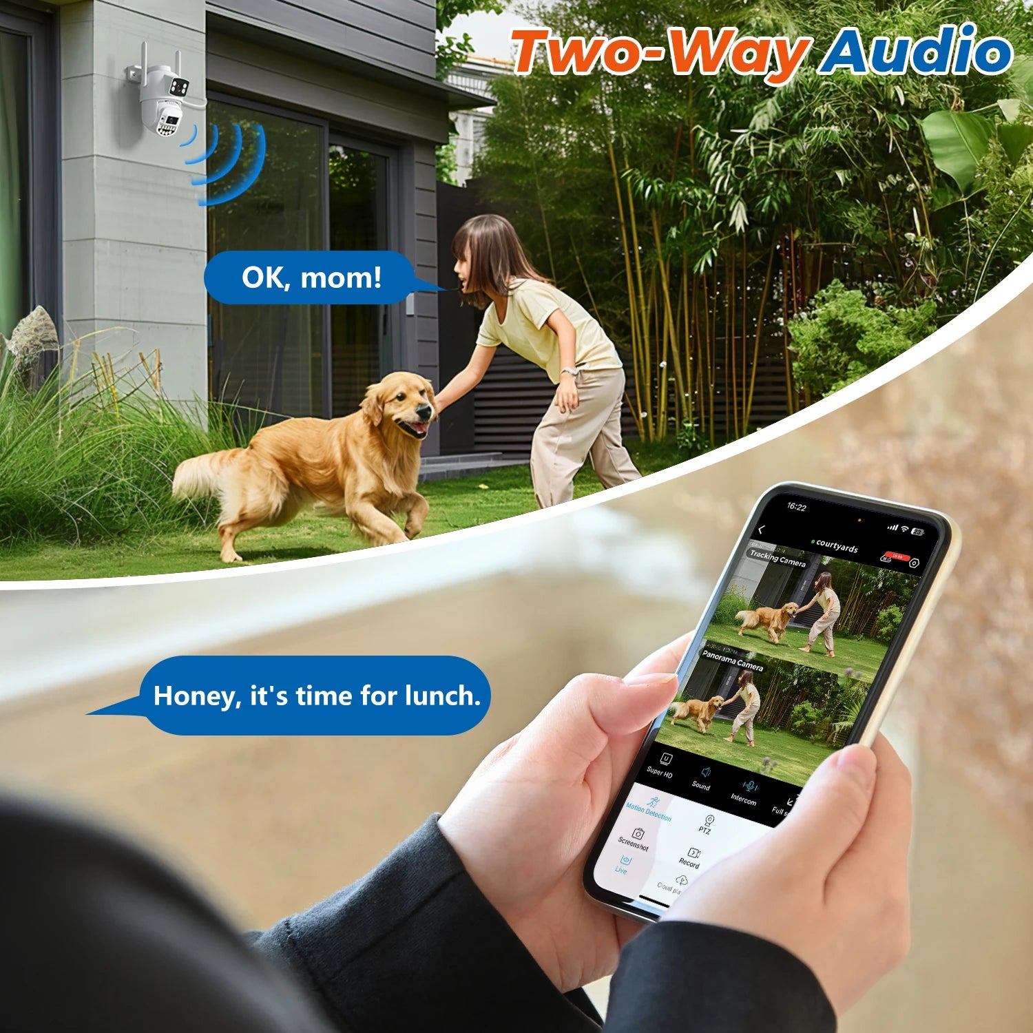 10MP 5K IP Camera Dual Lens 5GHz WIFI PTZ Outdoor Wireless Surveillance Camera Auto Tracking Night Vision Home Security Monitor