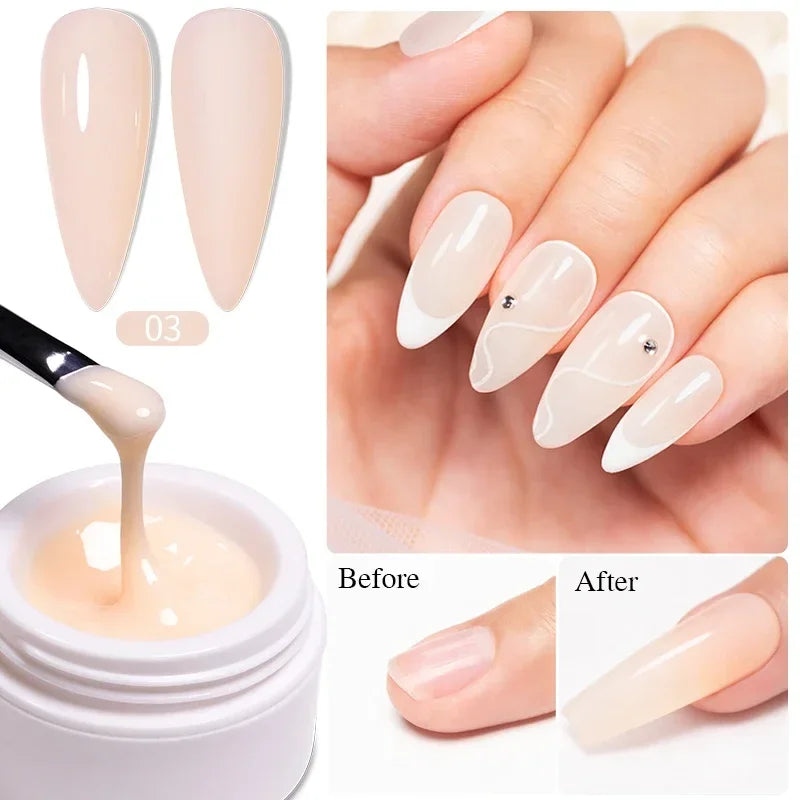 3D Sculpture Gel Nail Polish 15ml - Professional Soak Off Formula Permanent Makeup Machines Creamy Extension 03 Tidesmit