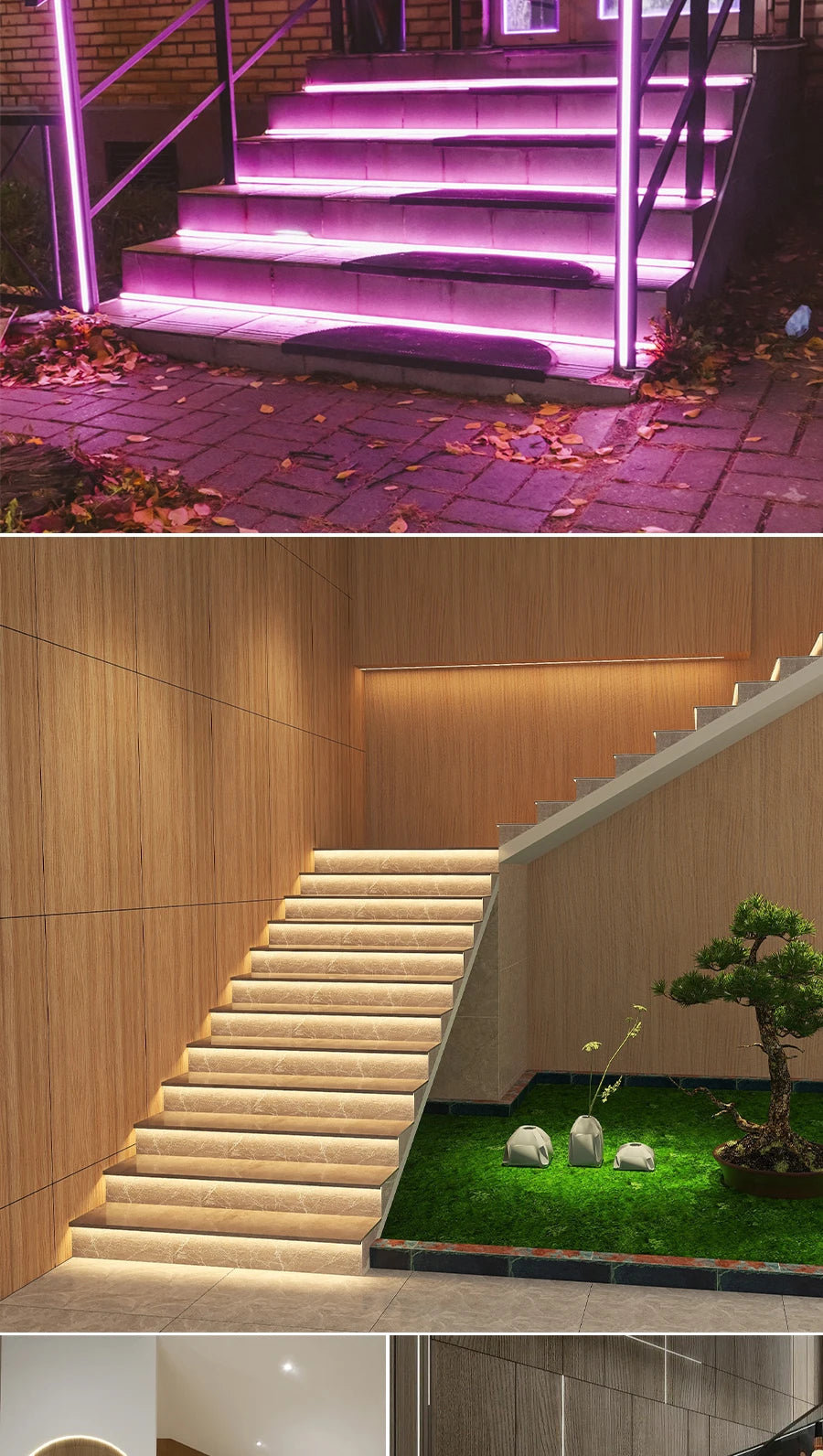 MALIIGAZA LED Stair Light 2PIR Motion Sensor Stair Lighting COB LED Strip Kit For Indoor 1-20 Steps Stairway