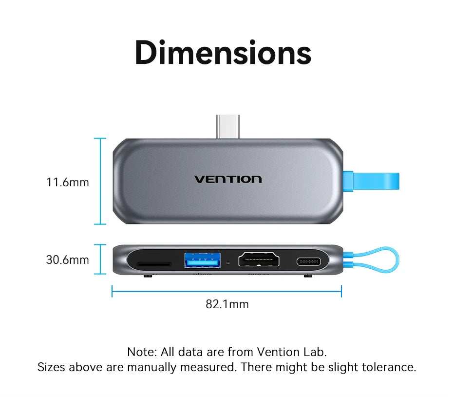 USB C Hub 4K 60Hz HDMI Adapter with 100W PD Charging for MacBook Tidesmit